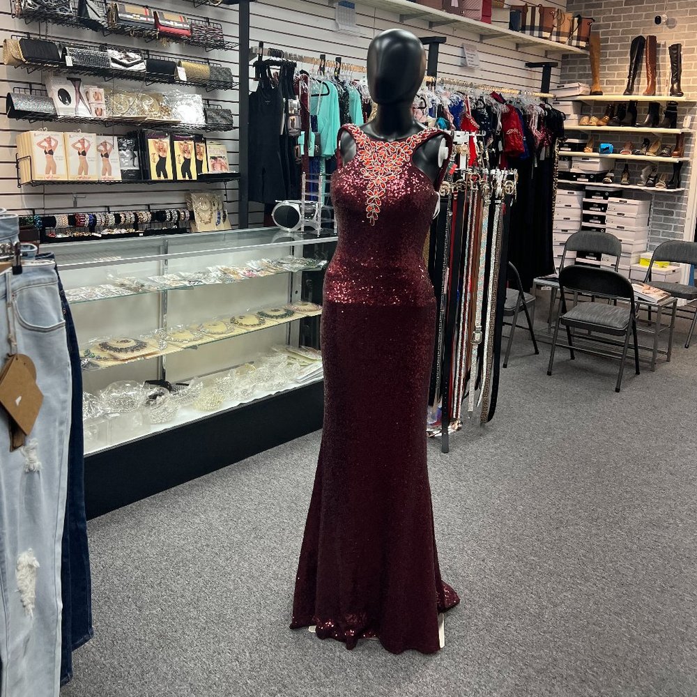 Red Sequins Dress